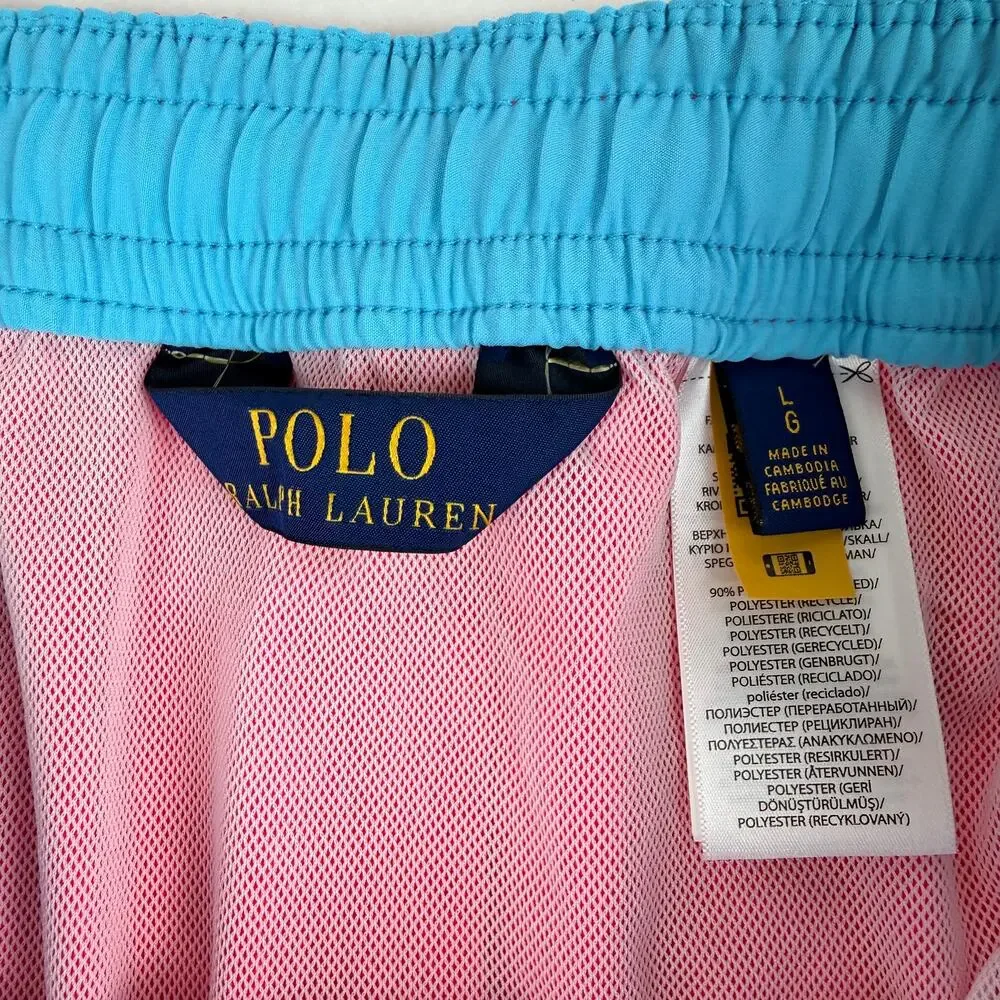 Polo Ralph Lauren Men's 5.75 -in. Traveler Swim Trunks NEON PINK